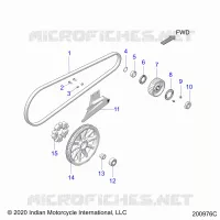 DRIVE TRAIN, DRIVE SPROCKET, BELT AND GUARD