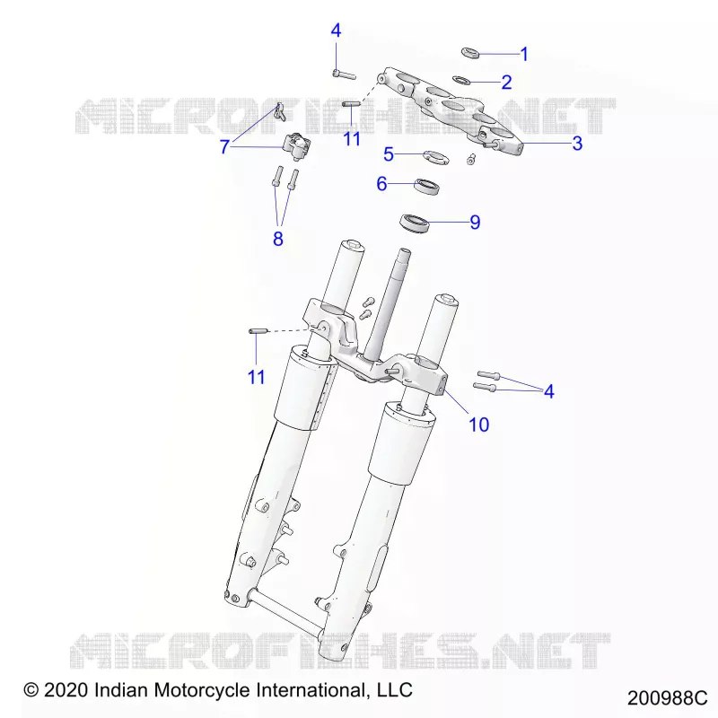 UPPER AND LOWER STEERING CLAMPS