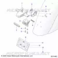 LICENSE PLATE BRACKET/REAR LIGHT HOUSING