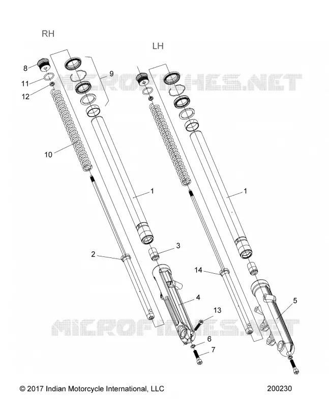 SUSPENSION, FRONT FORKS