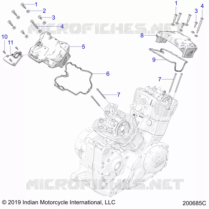 ENGINE, VALVE COVERS