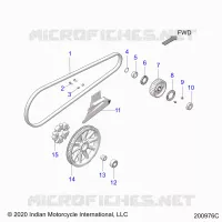 DRIVE TRAIN, DRIVE SPROCKET, BELT AND GUARD