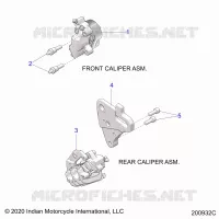 BRAKES, FRONT BRAKE CALIPERS AND REAR