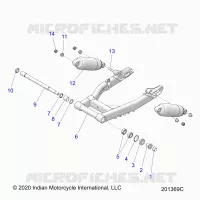 REAR SUSPENSION ASM., SWING ARM AND SHOCKS