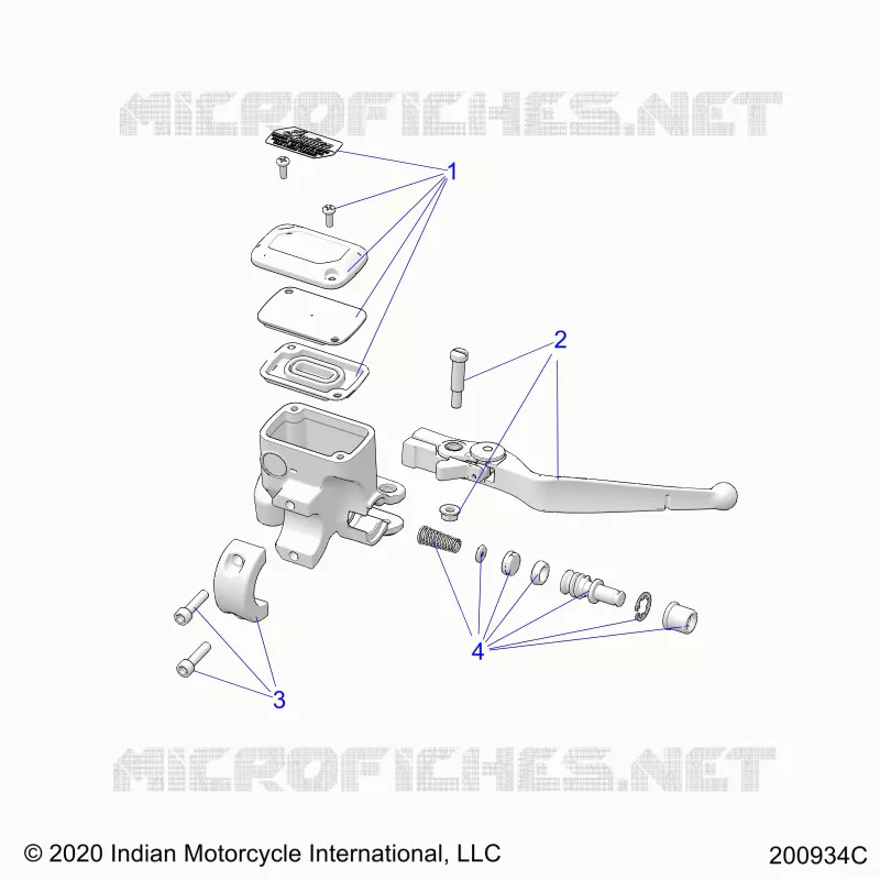FRONT BRAKE, LEVER AND MASTER CYLINDER