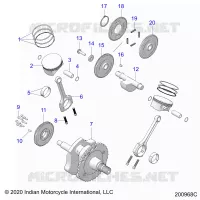 ENGINE, PISTON AND CRANKSHAFT