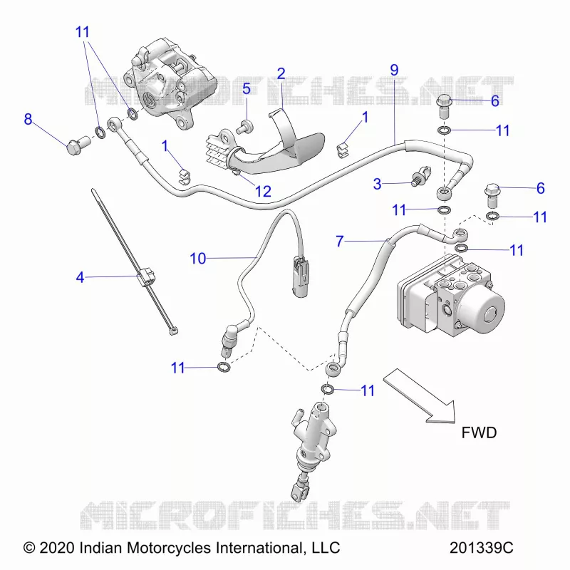 BRAKES, BRAKE LINE, REAR (FTR CHAMPIONSHIP EDITION)