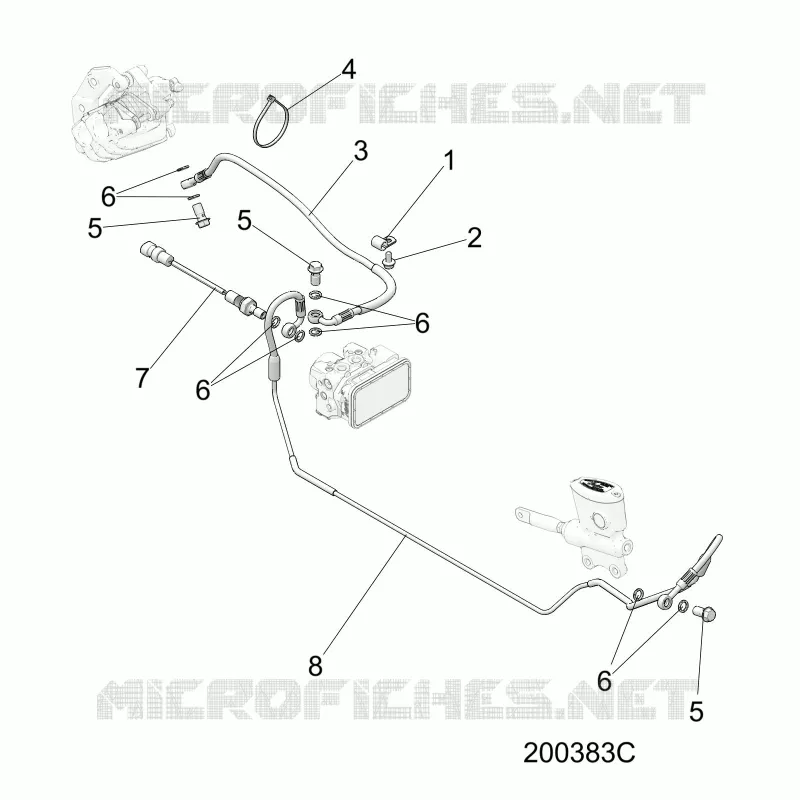 BRAKES, BRAKE LINE, REAR, ABS