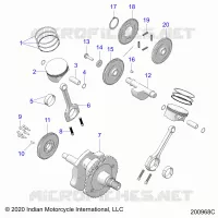 ENGINE, PISTON AND CRANKSHAFT