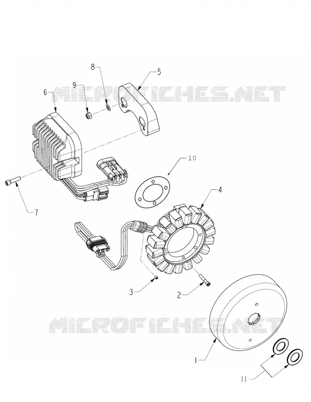 ENGINE, ALTERNATOR AND REGULATOR