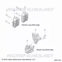 BRAKES, FRONT BRAKE CALIPERS AND REAR