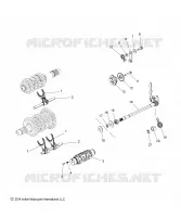 DRIVE TRAIN, SHIFT FORKS, RATCHET AND DRUM