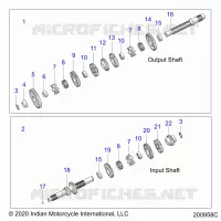 DRIVE TRAIN, INPUT/OUTPUT SHAFT ASM.