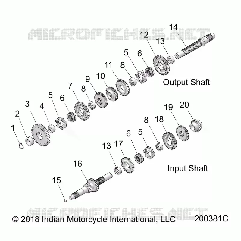 DRIVE TRAIN, INPUT/OUTPUT SHAFT ASM.