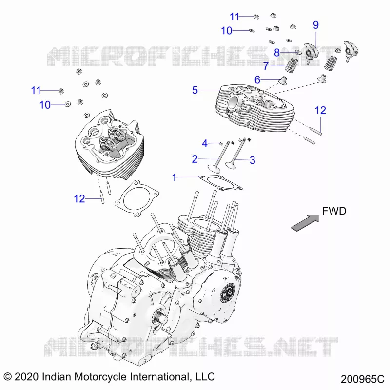 ENGINE, CYLINDER HEAD ASM.
