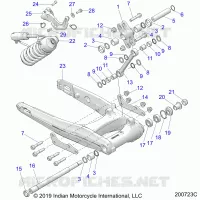 REAR SUSPENSION ASM., SWING ARM AND SHOCK