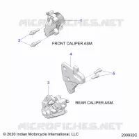 BRAKES, FRONT BRAKE CALIPERS AND REAR