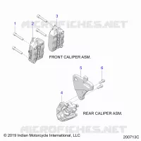 BRAKES, FRONT BRAKE CALIPERS AND REAR