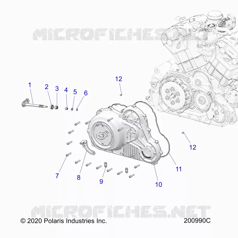 ENGINE, COVER ASM., PRIMARY DRIVE