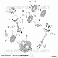 ENGINE, PISTON AND CRANKSHAFT