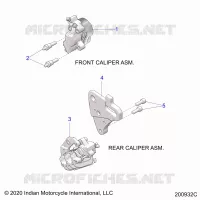 BRAKES, FRONT BRAKE CALIPERS AND REAR