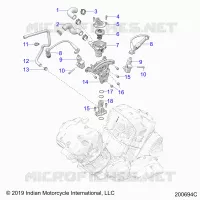 ENGINE, IGNITION, THERMOSTAT HOUSING ASM.