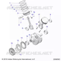 ENGINE, PISTON AND CRANKSHAFT ASM.