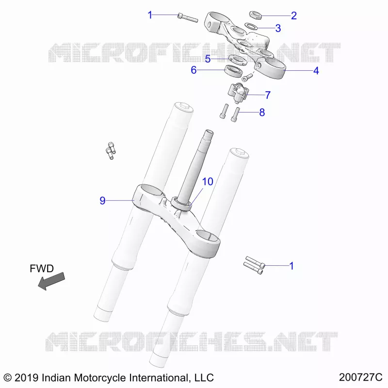 UPPER AND LOWER STEERING CLAMPS