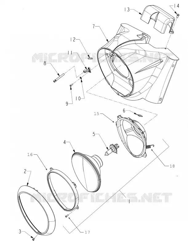 ELECTRICAL, HEADLAMP AND HOUSING