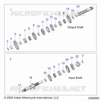 DRIVE TRAIN, INPUT/OUTPUT SHAFT ASM.