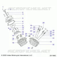 ENGINE, CYLINDER HEAD ASM.