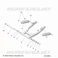 REAR SUSPENSION ASM., SWING ARM AND SHOCKS