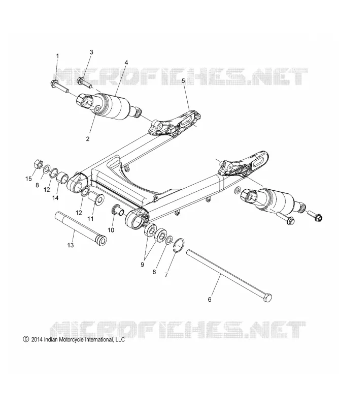 REAR SUSPENSION ASM., SWING ARM AND SHOCKS