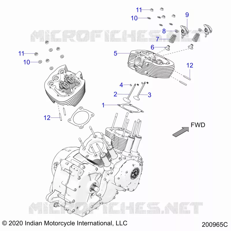 ENGINE, CYLINDER HEAD ASM.