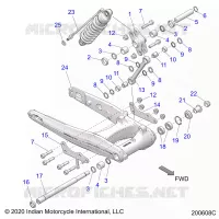 REAR SUSPENSION ASM., SWING ARM AND SHOCK