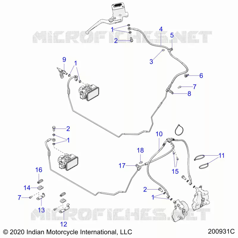 BRAKES, BRAKE LINE, FRONT, ABS