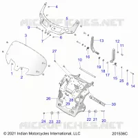 FAIRING ASM, WINDSHIELD MOUNT