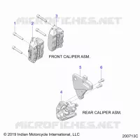 BRAKES, FRONT BRAKE CALIPERS AND REAR