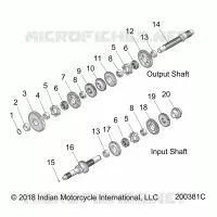 DRIVE TRAIN, INPUT/OUTPUT SHAFT ASM.