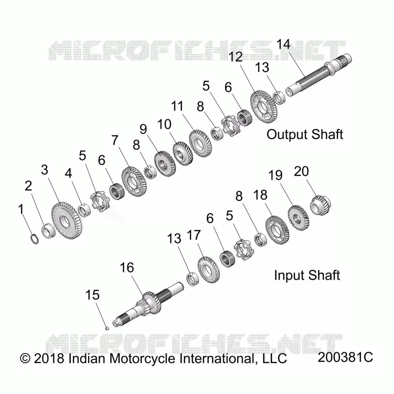 DRIVE TRAIN, INPUT/OUTPUT SHAFT ASM.