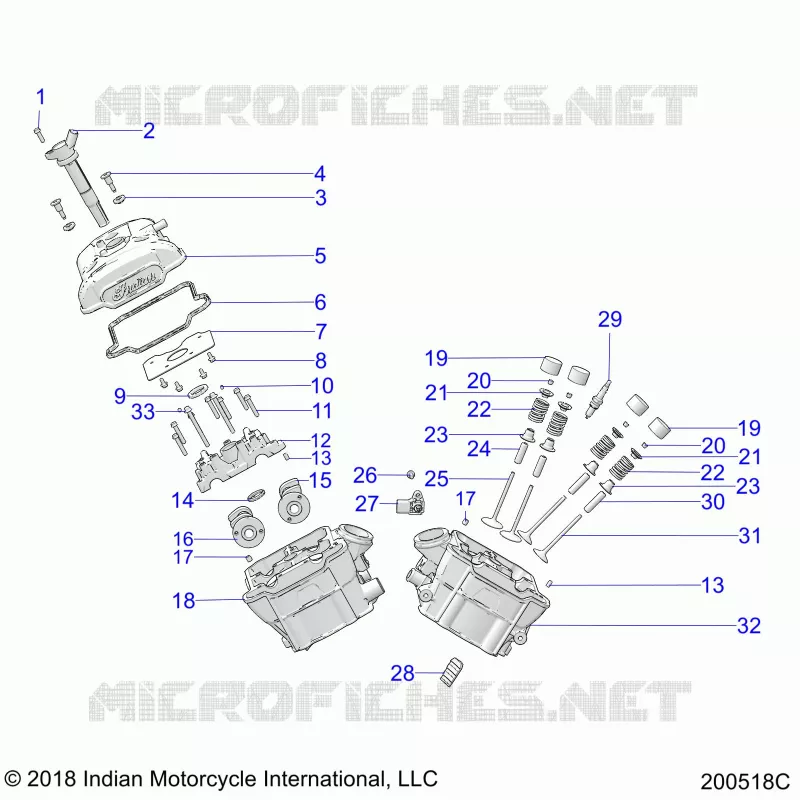 ENGINE, CYLINDER HEAD ASM.