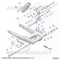 REAR SUSPENSION ASM., SWING ARM AND SHOCK