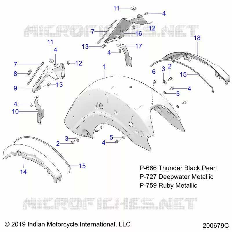 BODYWORK - REAR FENDER, LIMITED