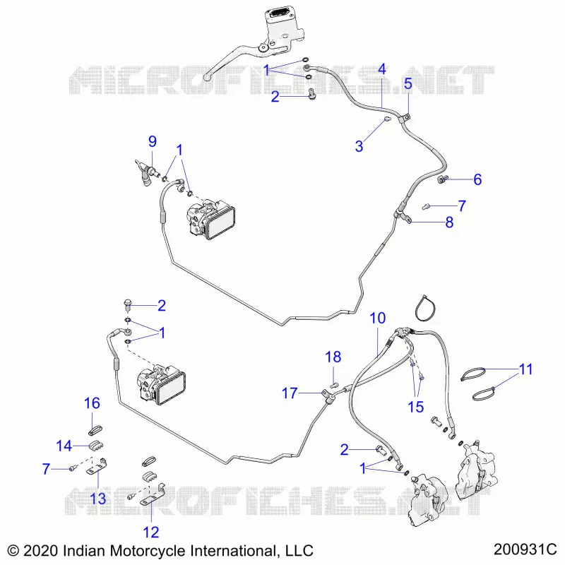 BRAKES, BRAKE LINE, FRONT, ABS