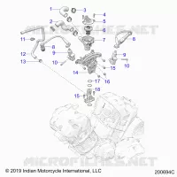 ENGINE, IGNITION, THERMOSTAT HOUSING ASM.