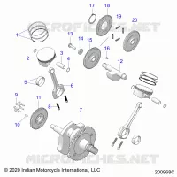 ENGINE, PISTON AND CRANKSHAFT