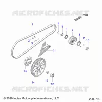 DRIVE TRAIN, DRIVE SPROCKET, BELT AND GUARD