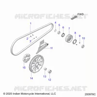 DRIVE TRAIN, DRIVE SPROCKET, BELT AND GUARD