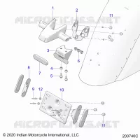 LICENSE PLATE BRACKET/REAR LIGHT HOUSING