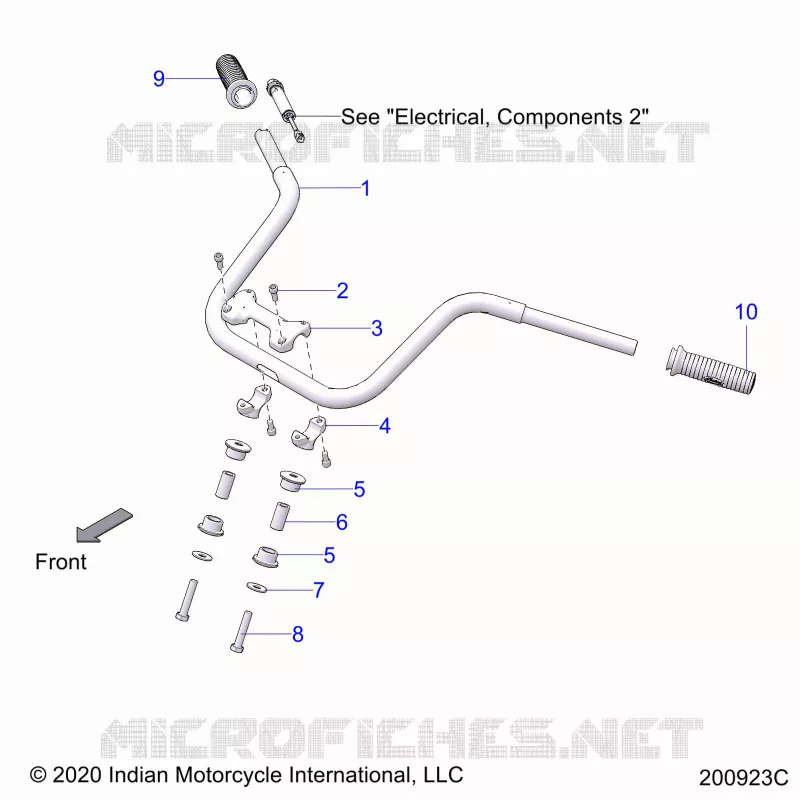 STEERING, HANDLEBAR MOUNTING AND GRIPS
